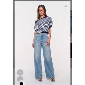 Abrand Jeans 94 High & Wide Jeans 26 Light Wash Button Fly Y2K Vintage Coquette